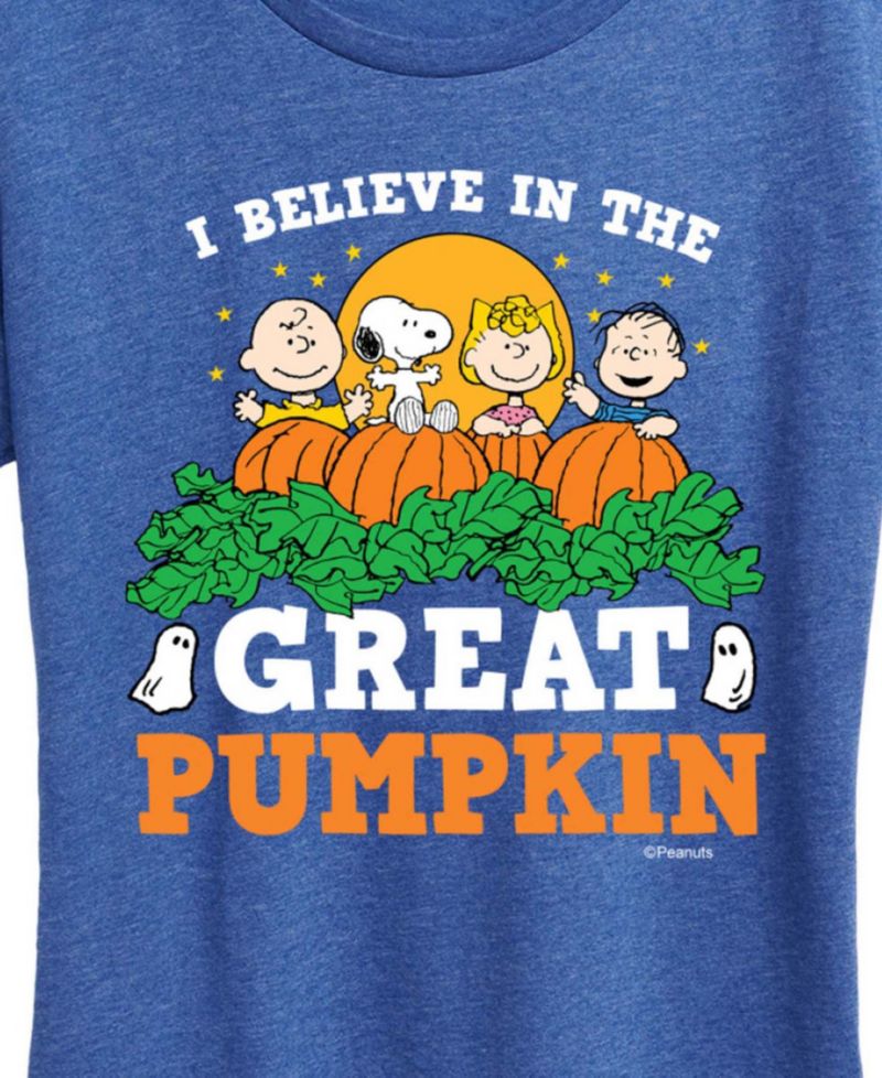 Peanuts Gang Halloween Great Pumpkin Women's Short Sleeve Graphic T-shirts