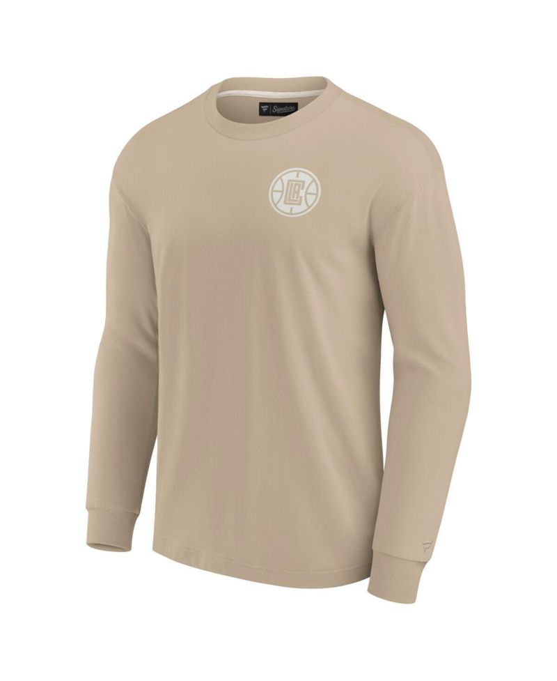 Men's and Women's Khaki LA Clippers Elements Super Soft Long Sleeve T-Shirt