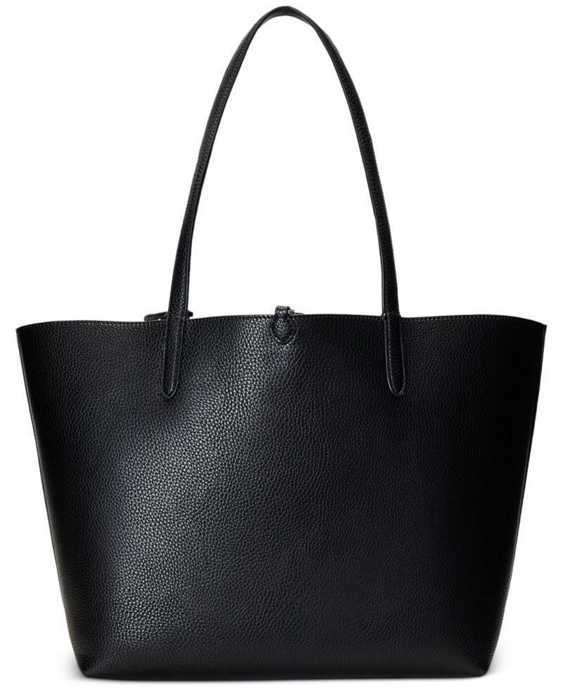 Faux-Leather Reversible Extra-Large Tote Bag