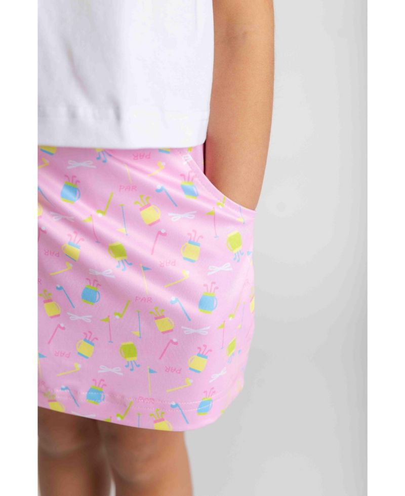 Little Girls Top And Skort Set With Golf
