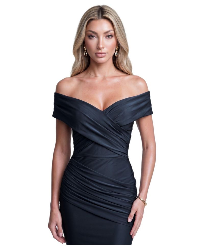 Women's Off-The-Shoulder Ruched Mermaid Gown