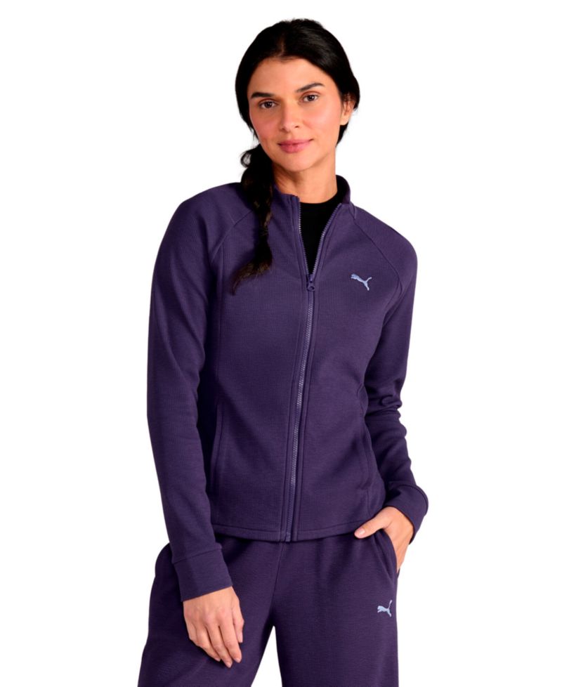 Women's Textured Knit Full-Zip Jacket