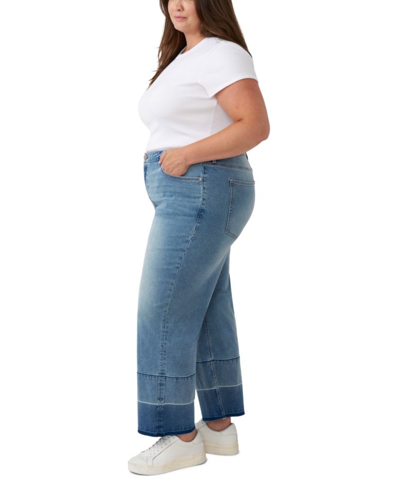 Plus Size High-Rise Wide-Leg Jeans