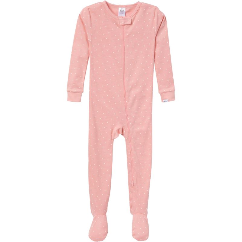 Baby Girls' Snug Fit Footed Pajamas, 4-Pack, Dog