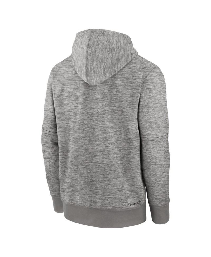 Men's Heather Charcoal New York Yankees Authentic Collection Therma-FIT Hoodie