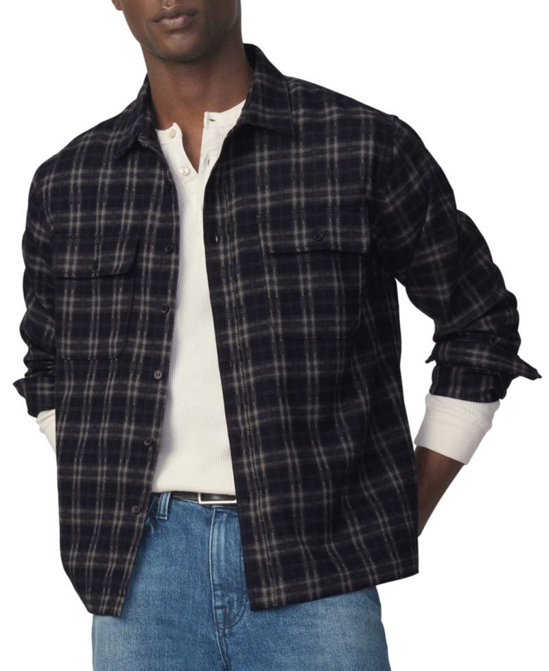 Men's Plaid Double Flap Pocket Shirt