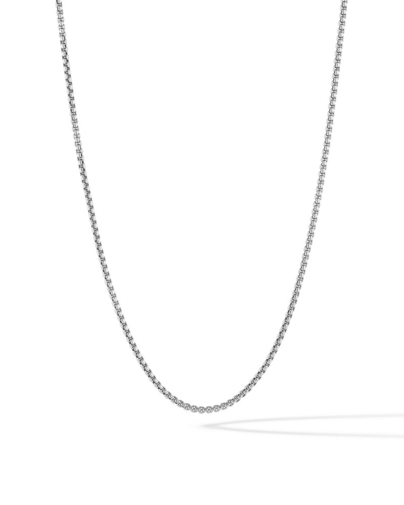 Men's Box Chain Necklace, 14K Gold Plated