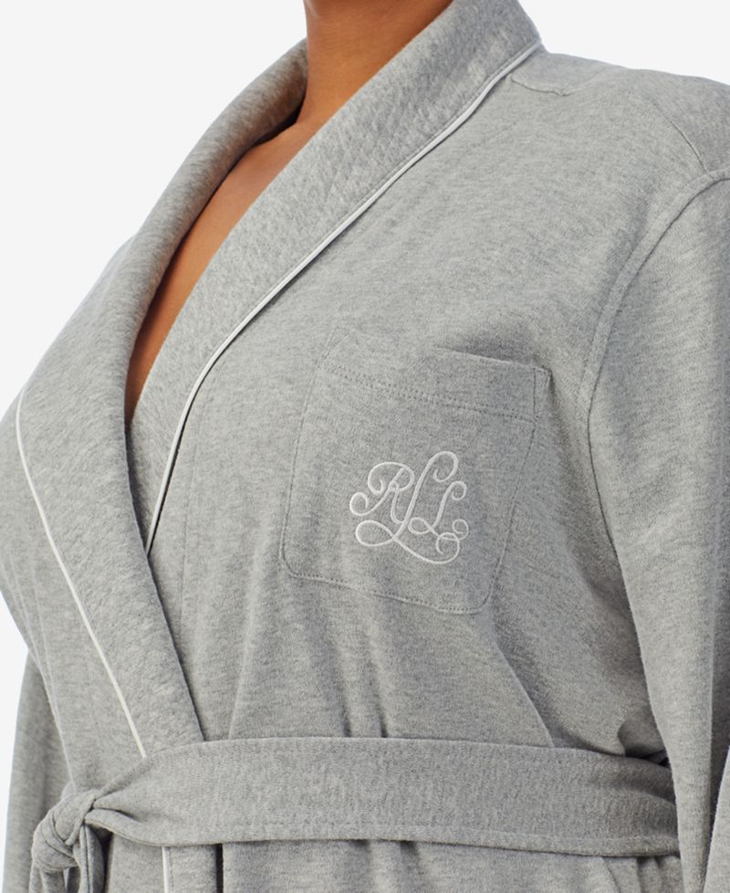 Women's Plus Size Shawl-Collar Robe