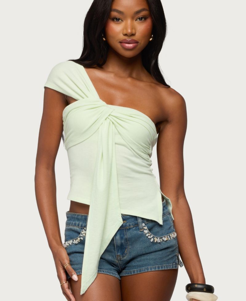 Women's Zoie Draped Tie One Shoulder Top