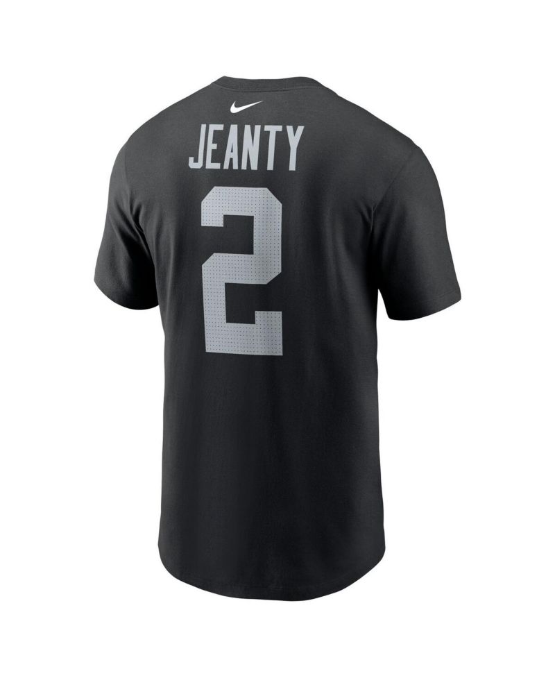Men's Ashton Jeanty Black Las Vegas Raiders 2025 NFL Draft First Round Pick Name & Number T-Shirt