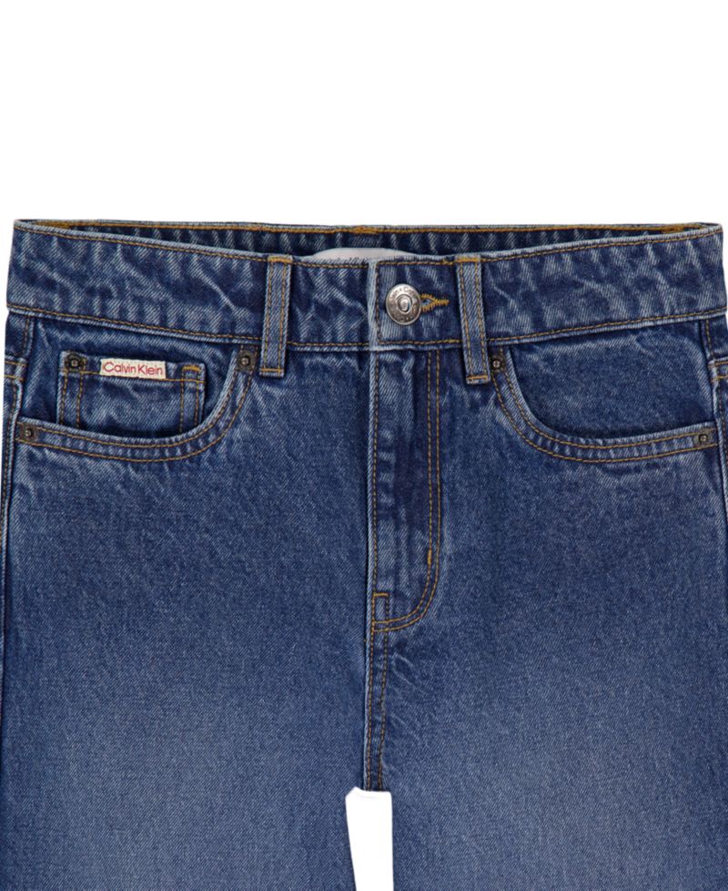 Girls' 4-16 Medium Wash Wide-Leg Denim Jeans