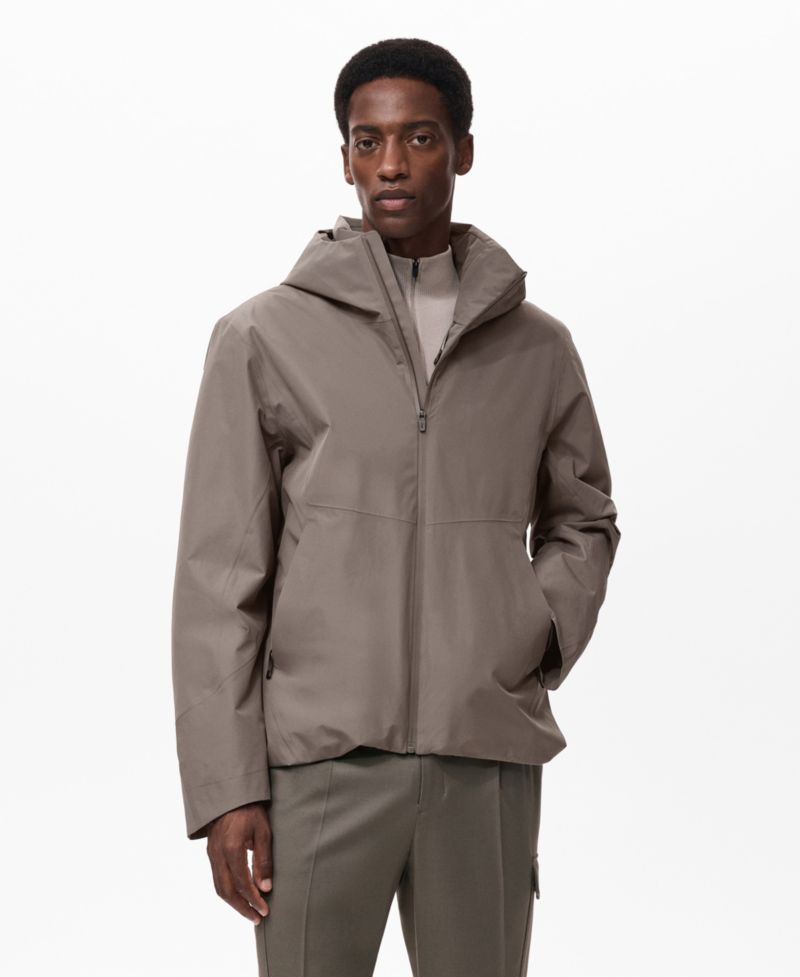 Men's Water-Repellent Thermolite Hooded Jacket