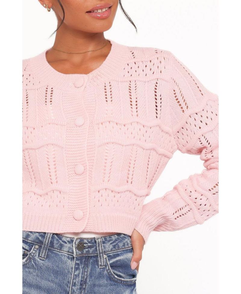 Women's Aidy Crop Button Front Cardigan