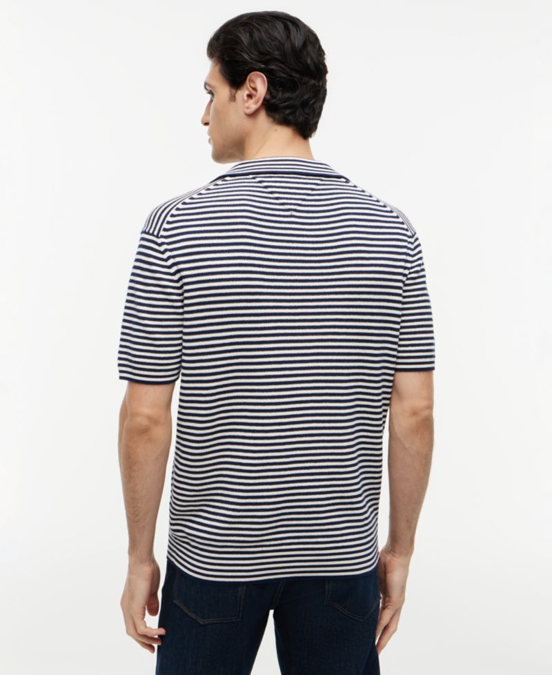 Men's Structure Short-Sleeve Johnny Collar Polo Sweater