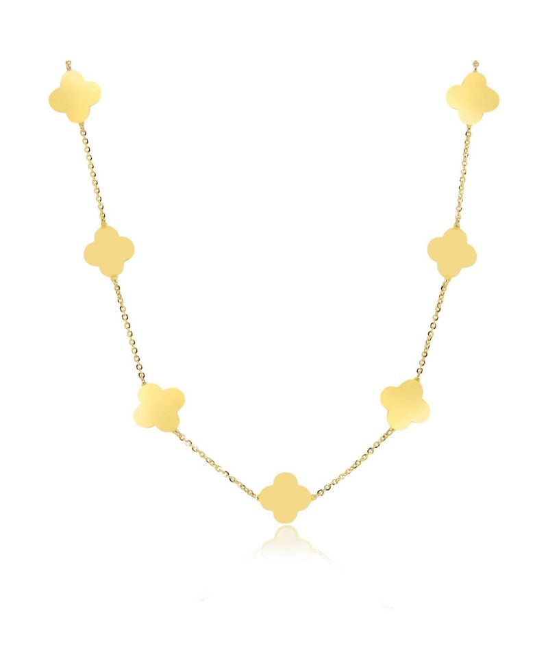 Small Gold Clover Necklace