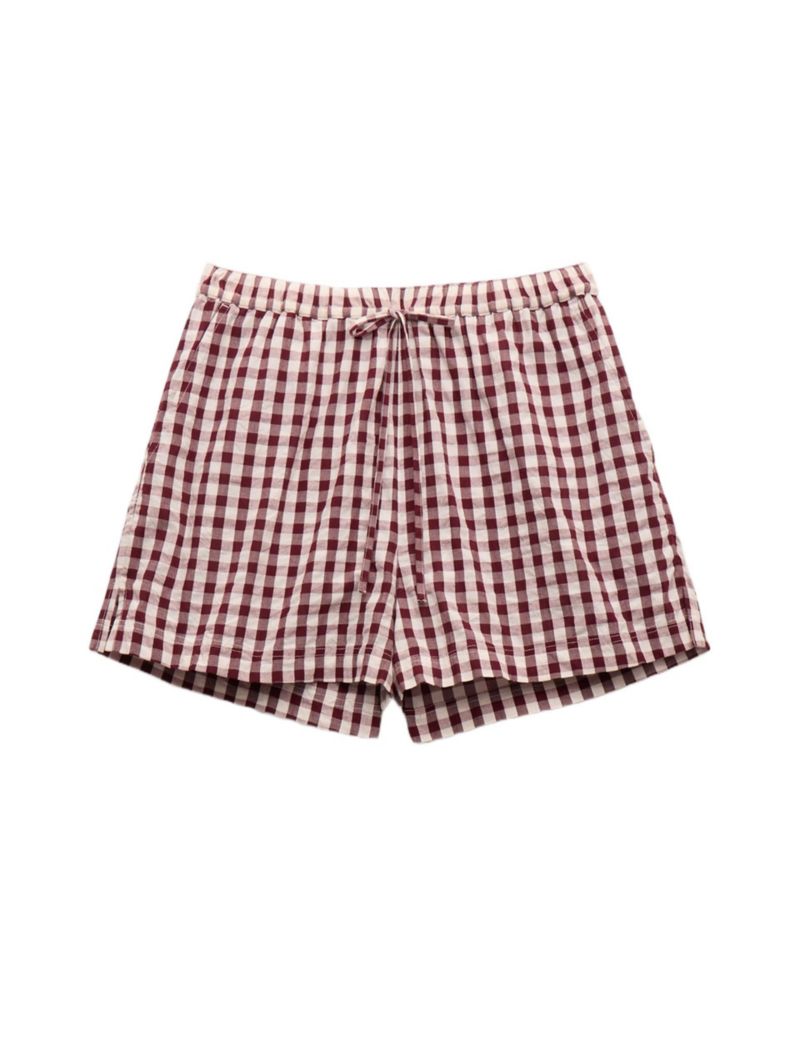 Women's Ernie Gathered Gingham Beach Short
