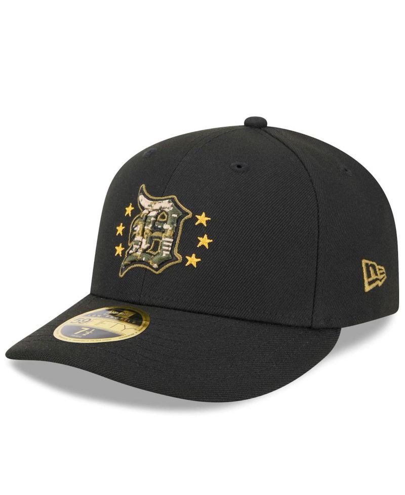Men's Black Detroit Tigers 2024 Armed Forces Day Low Profile 59FIFTY Fitted Hat
