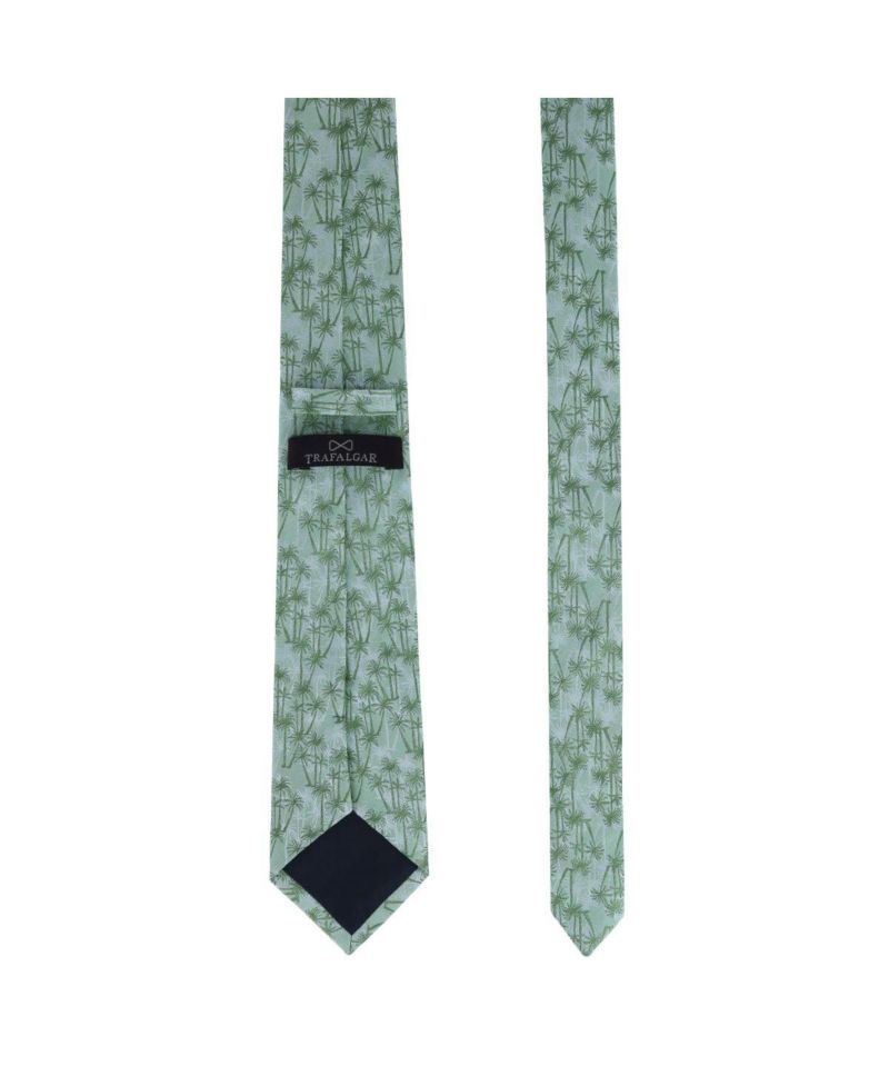 Men's Nohea Palm Tree Linen Blend Novelty Necktie
