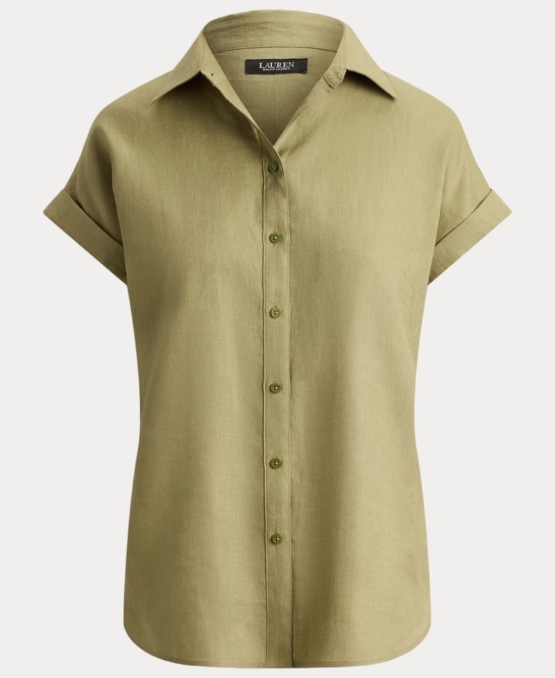 Dolman-Sleeve 100% Linen Shirt