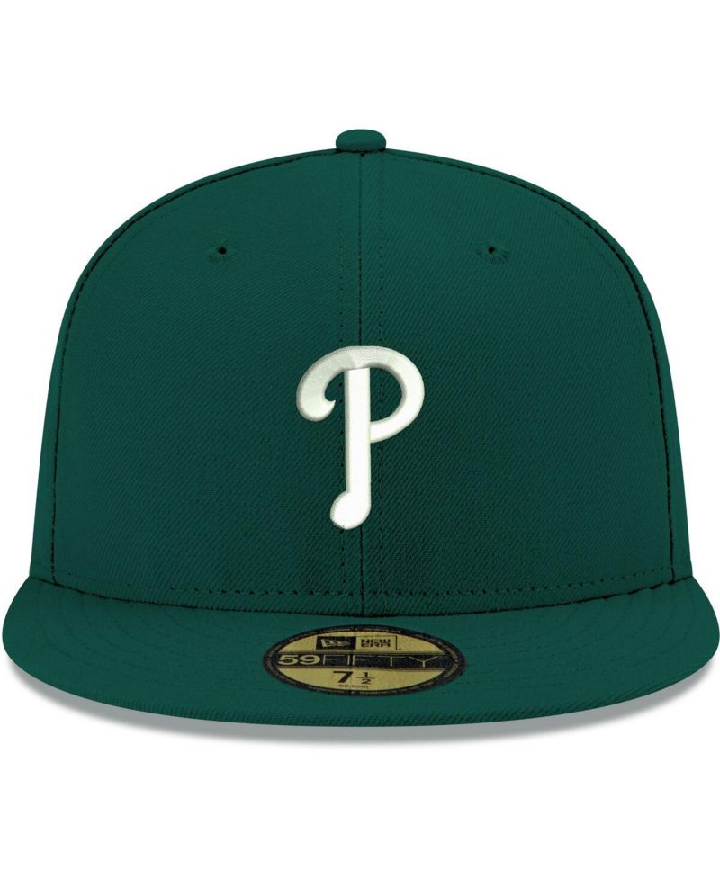 Men's Green Philadelphia Phillies White Logo 59FIFTY Fitted Hat