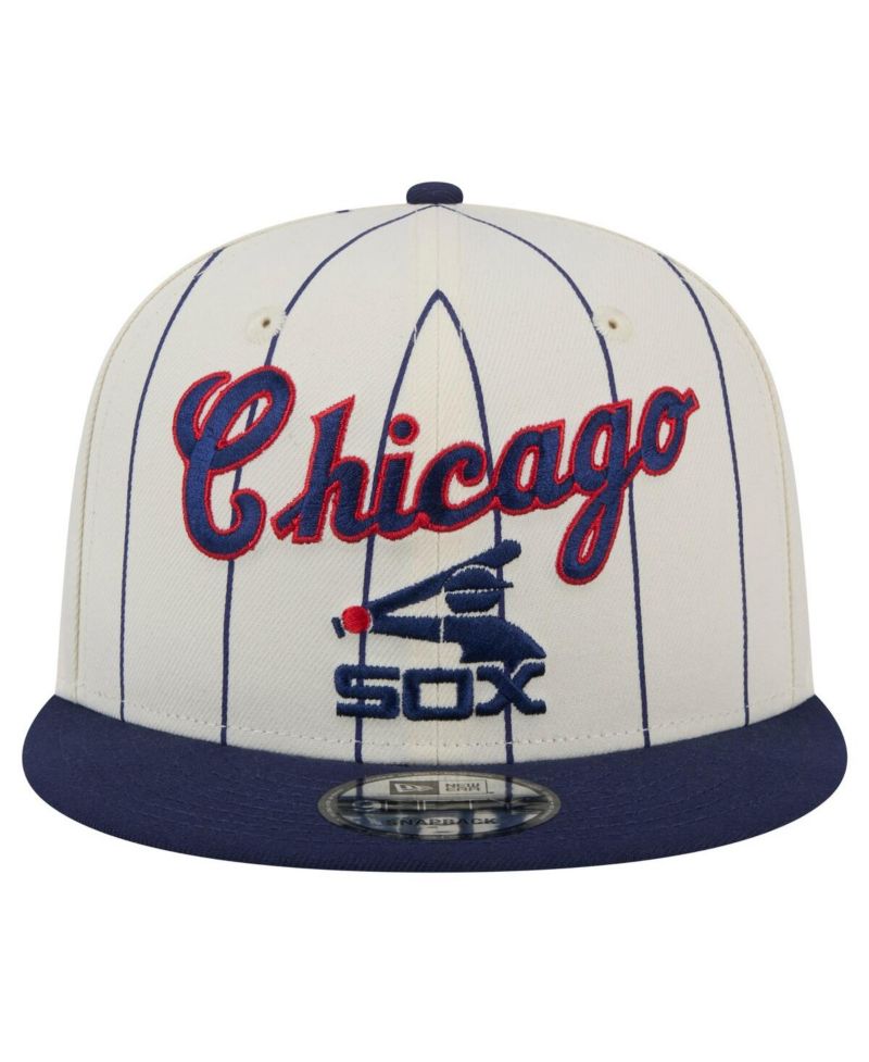 Men's Cream Chicago White Sox Jersey Pinstripe 9FIFTY Snapback Hat