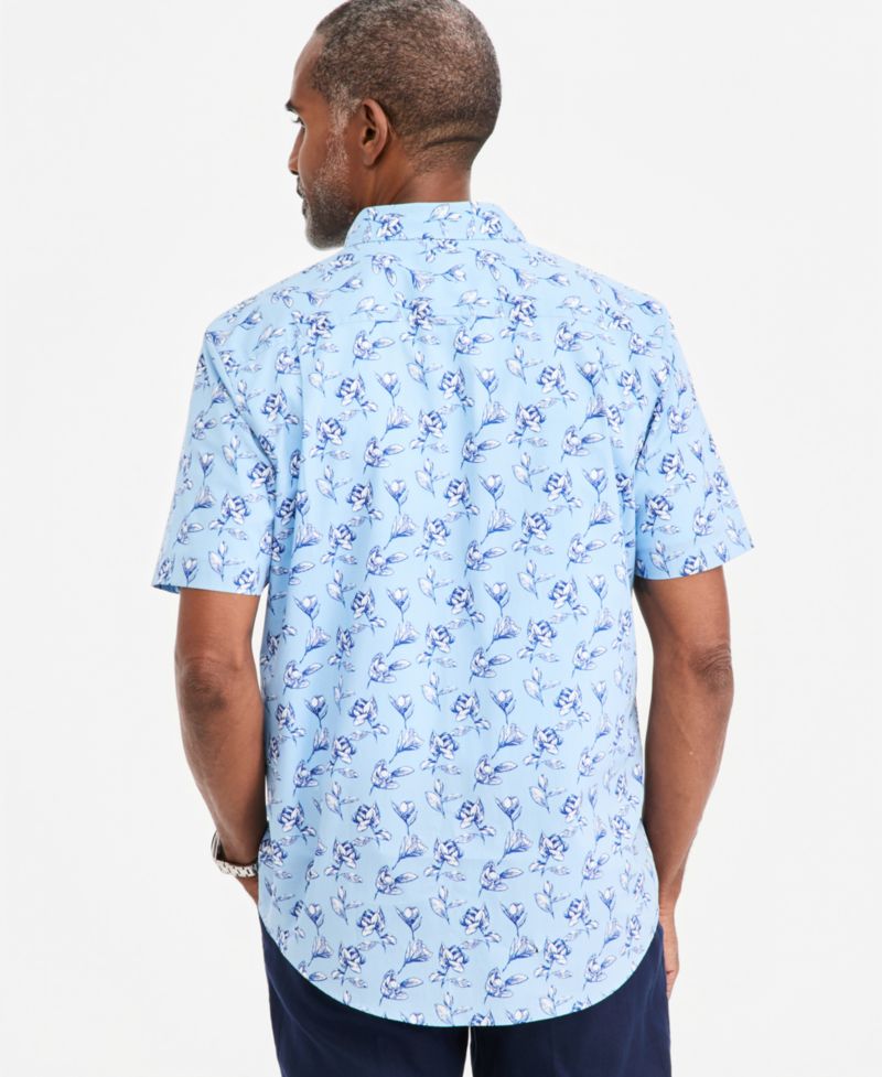 Men's Ketch Floral Poplin Short-Sleeve Shirt
