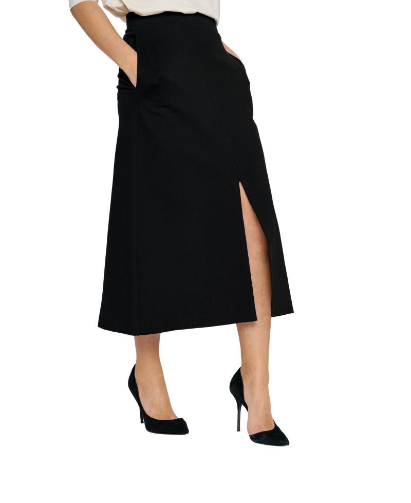 Women's Amine High-Waisted A-Line Midi Skirt