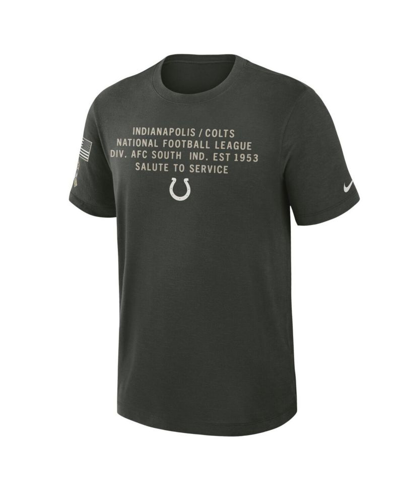 Men's Dark Green Indianapolis Colts 2025 Salute to Service Sideline Slub Dri-FIT T-Shirt