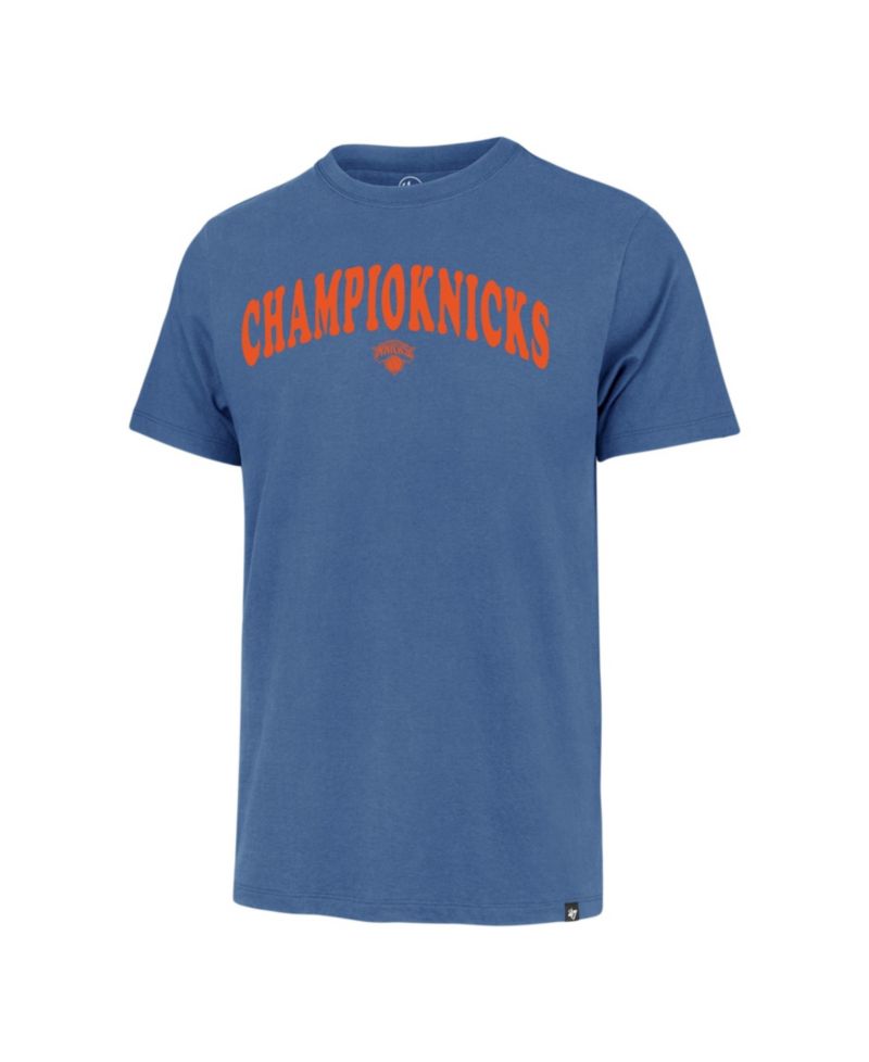 Men's Blue New York Knicks 2026 NBA Finals Champions Knicks Franklin T-Shirt