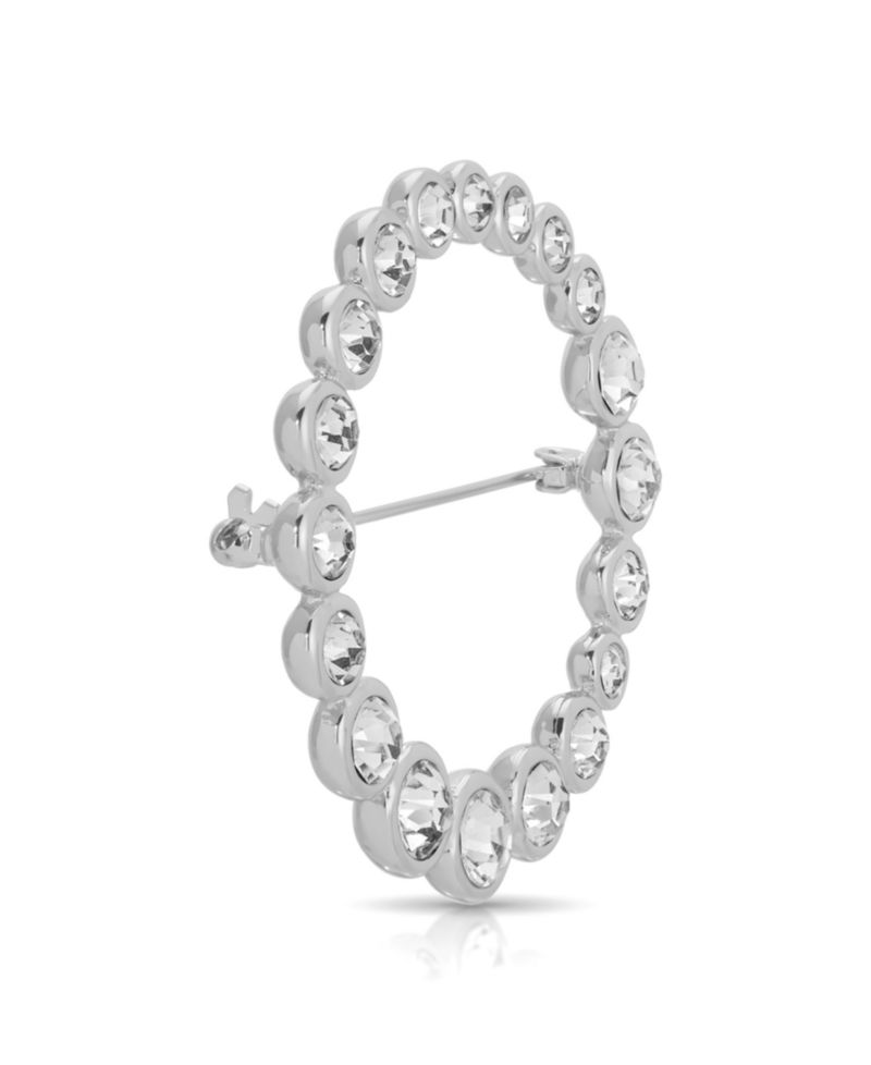 Crystal Loop Brooch