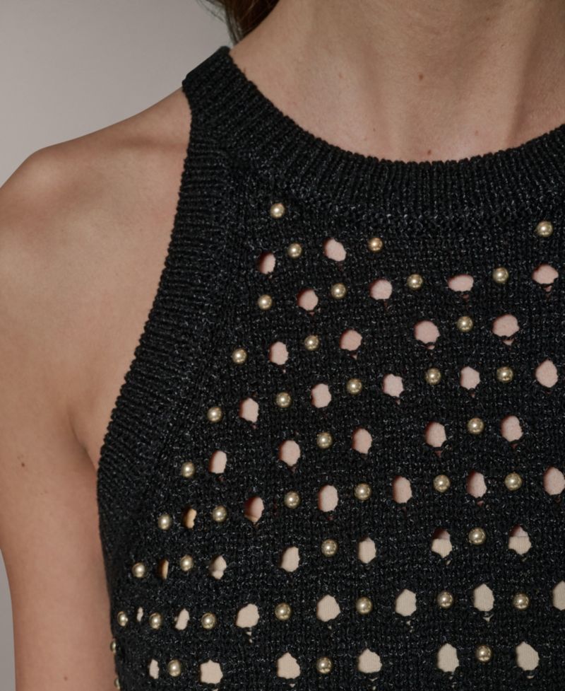 Women's Halter Crewneck Hotfix Sweater
