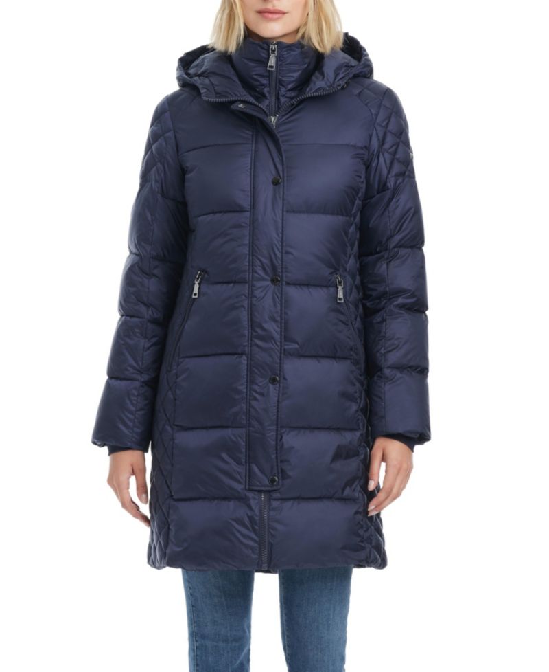 Women's Cire Mid-Length Fitted Puffer Coat