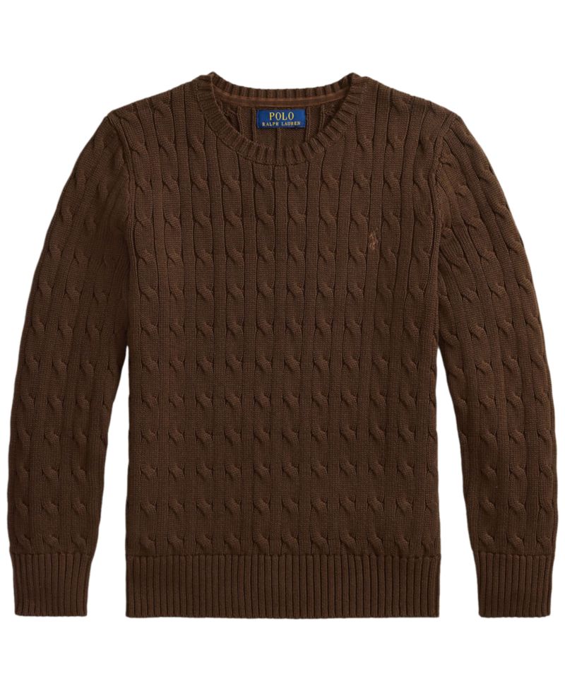 Boys' 8-20 Cable-Knit Cotton Sweater