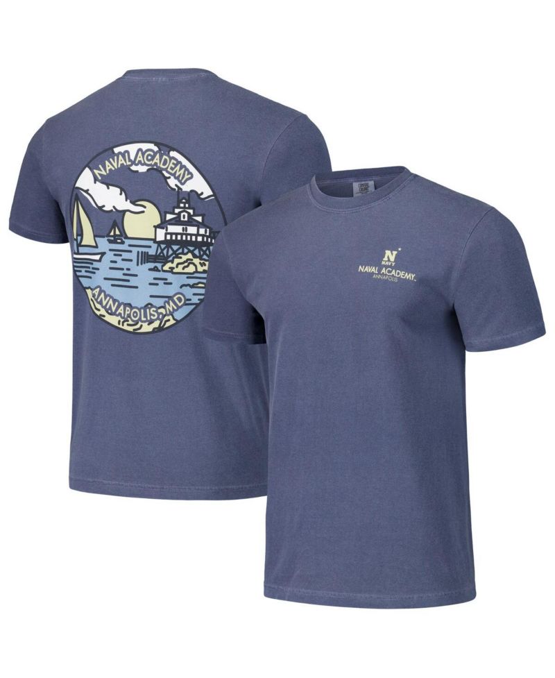 Men's and Women's Navy Midshipmen Scenic Comfort Colors T-Shirt