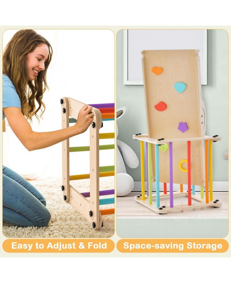 Montessori Wooden Reversible Ramp Climber and Ramp, 2-Piece Set
