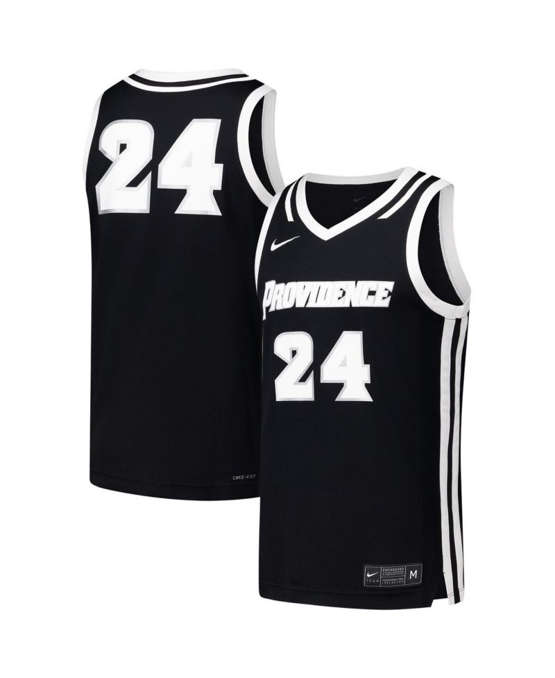 Men's 24 Black Providence Friars Replica Basketball Jersey