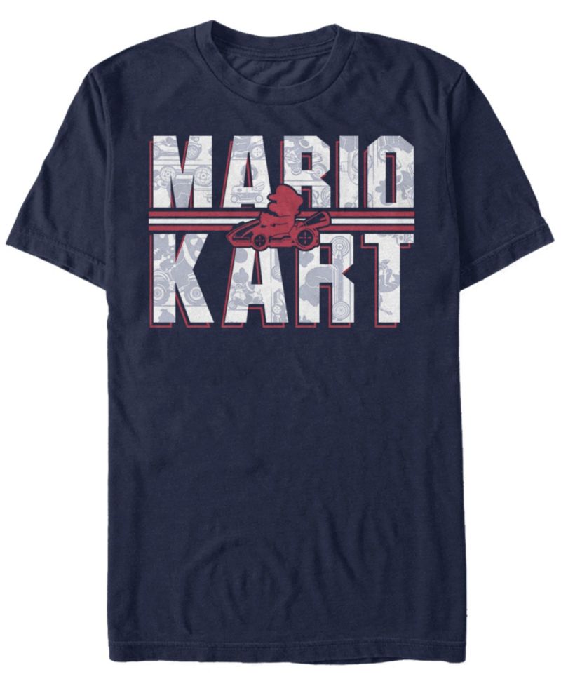Nintendo Men's Mario Kart Shadowed Logo Short Sleeve T-Shirt