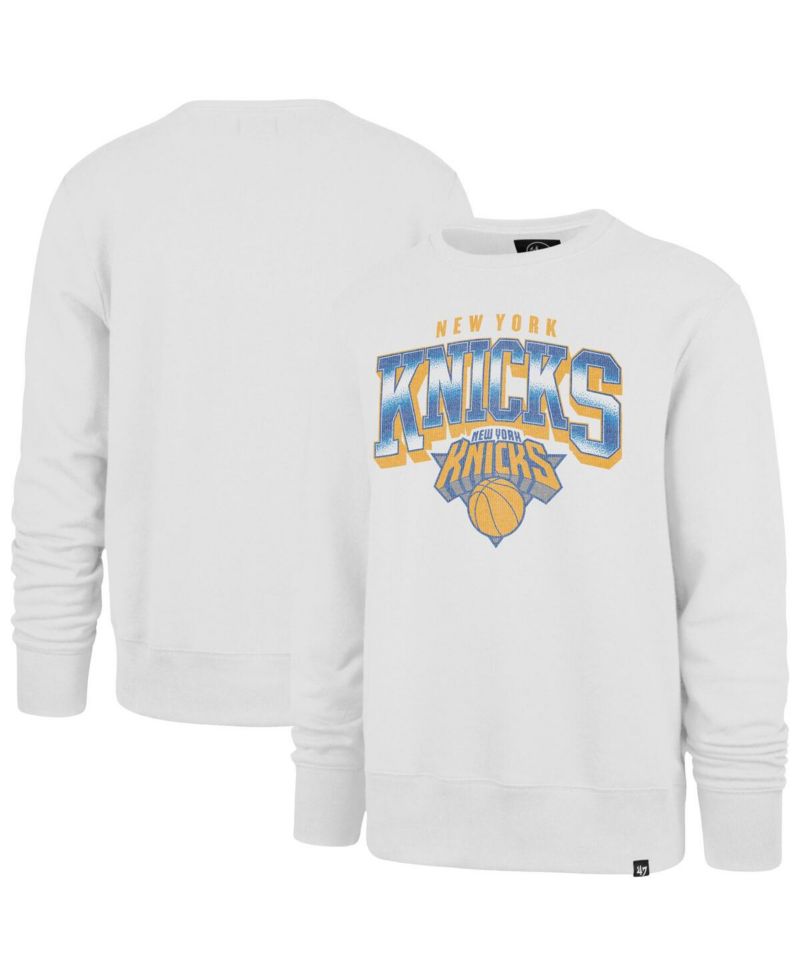 47 Brand Men's Cream New York Knicks Big & Tall Spotlight Headline Pullover Sweatshirt