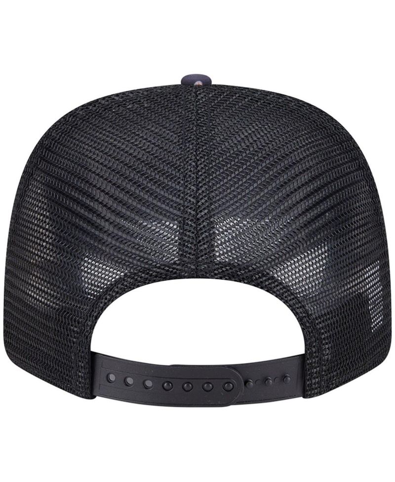Men's Black Chicago Cubs Adventure Drinks Pattern 9SEVENTY Stretch-Snap Hat