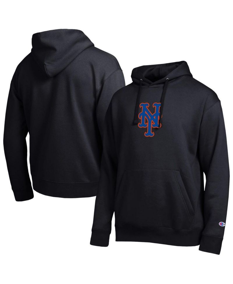 Men's Black New York Mets All Star Embroidered Logo Hoodie