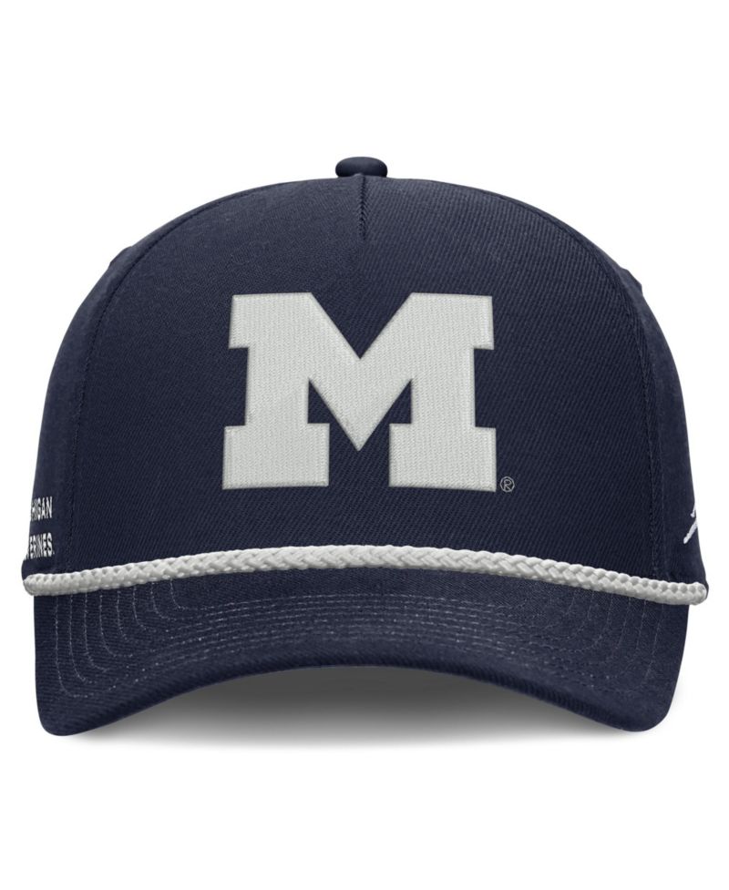 Men's and Women's Navy Michigan Wolverines Rope Rise Adjustable Hat