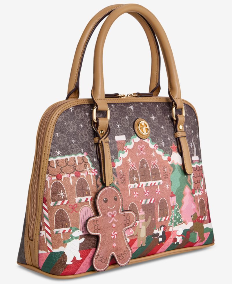 Gingerbread Bears Dome Satchel