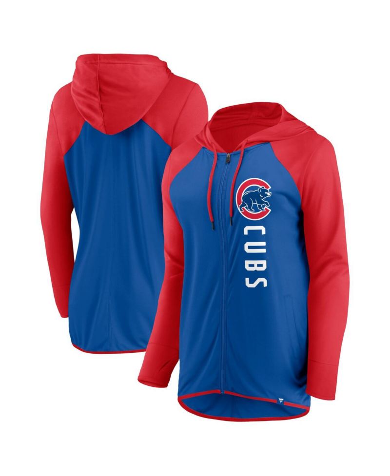 Women's Royal, Red Chicago Cubs Forever Fan Full-Zip Hoodie Jacket