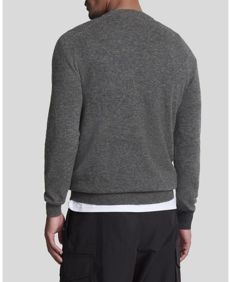 Men's Lambswool Blend Crew Neck Sweater