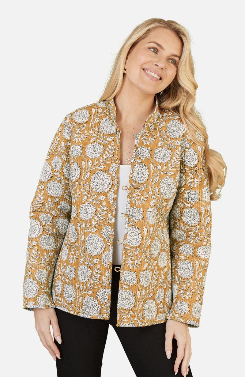Women's Sunflower Reversible Quilted Jacket