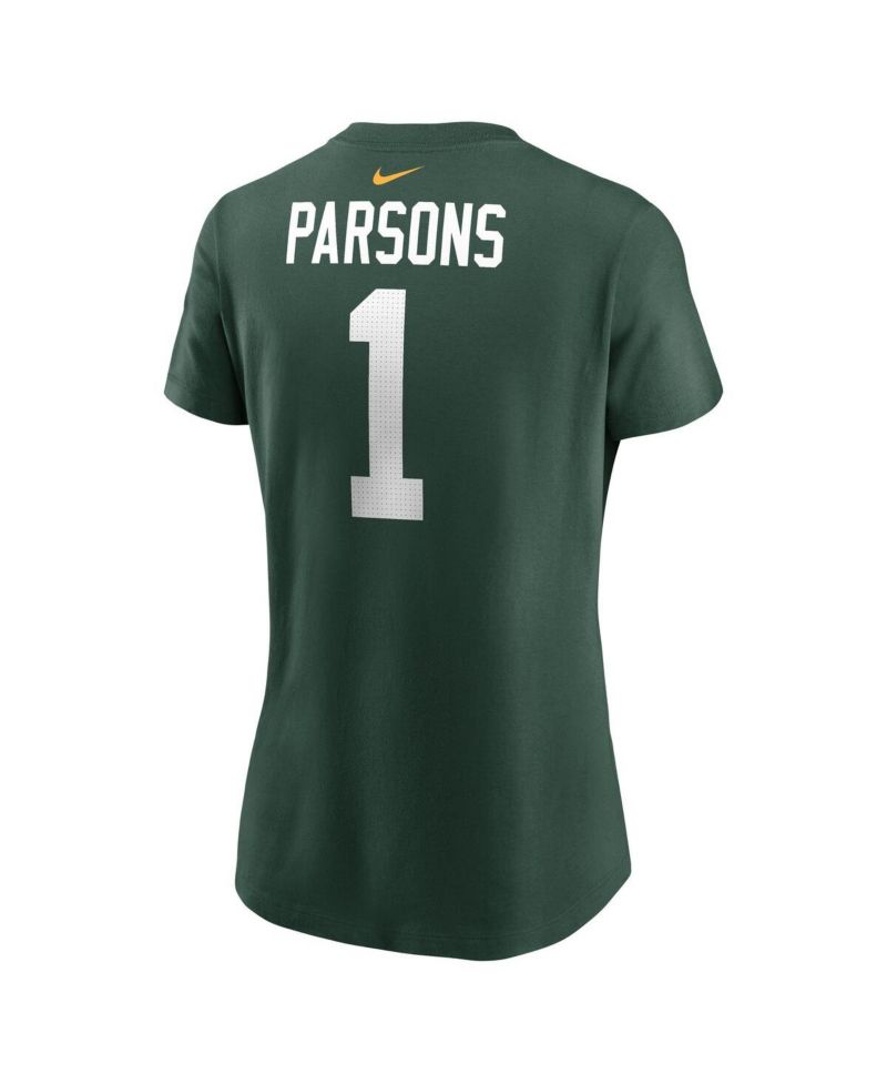 Women's Micah Parsons Green Green Bay Packers Name & Number T-Shirt