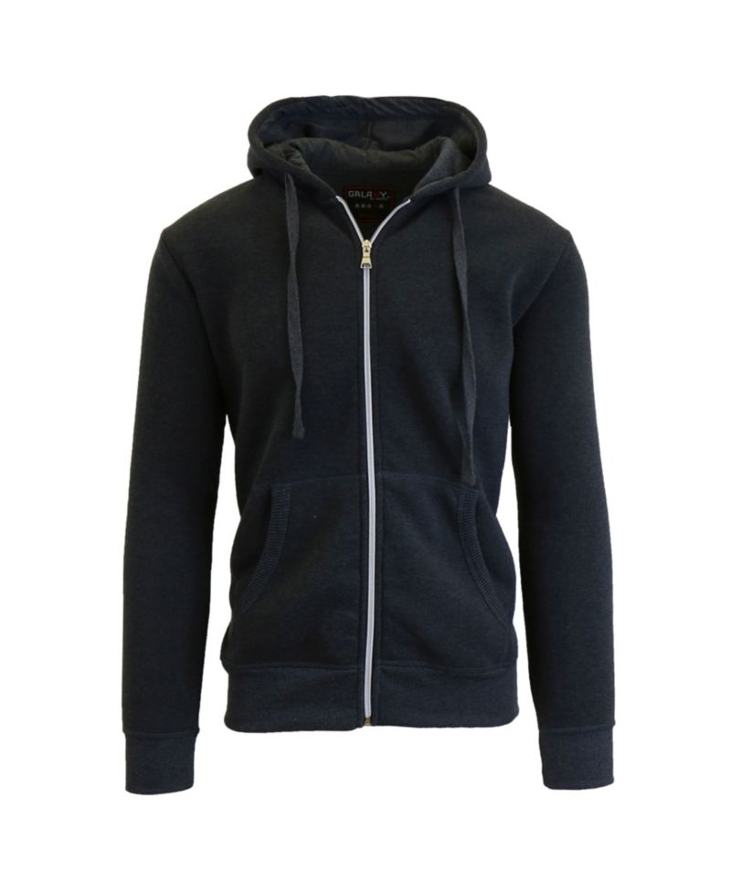 Men's Full Zip Fleece Hooded Sweatshirt