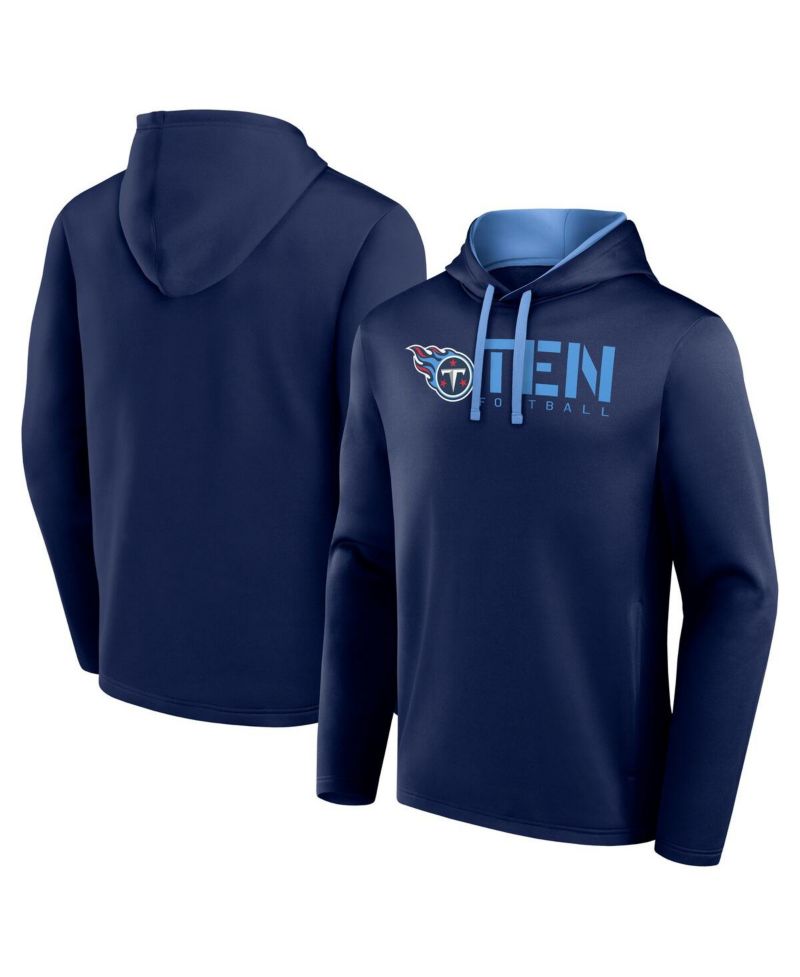 Men's Navy Tennessee Titans Head Start Pullover Hoodie