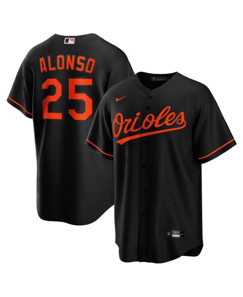 Men's Pete Alonso Black Baltimore Orioles Alternate Replica Jersey