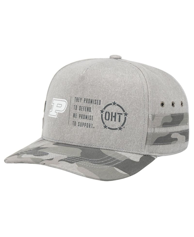 Men's and Women's Gray Purdue Boilermakers OHT Squad Podium Adjustable Hat